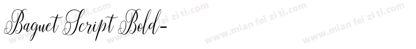 Baguet Script Bold字体转换